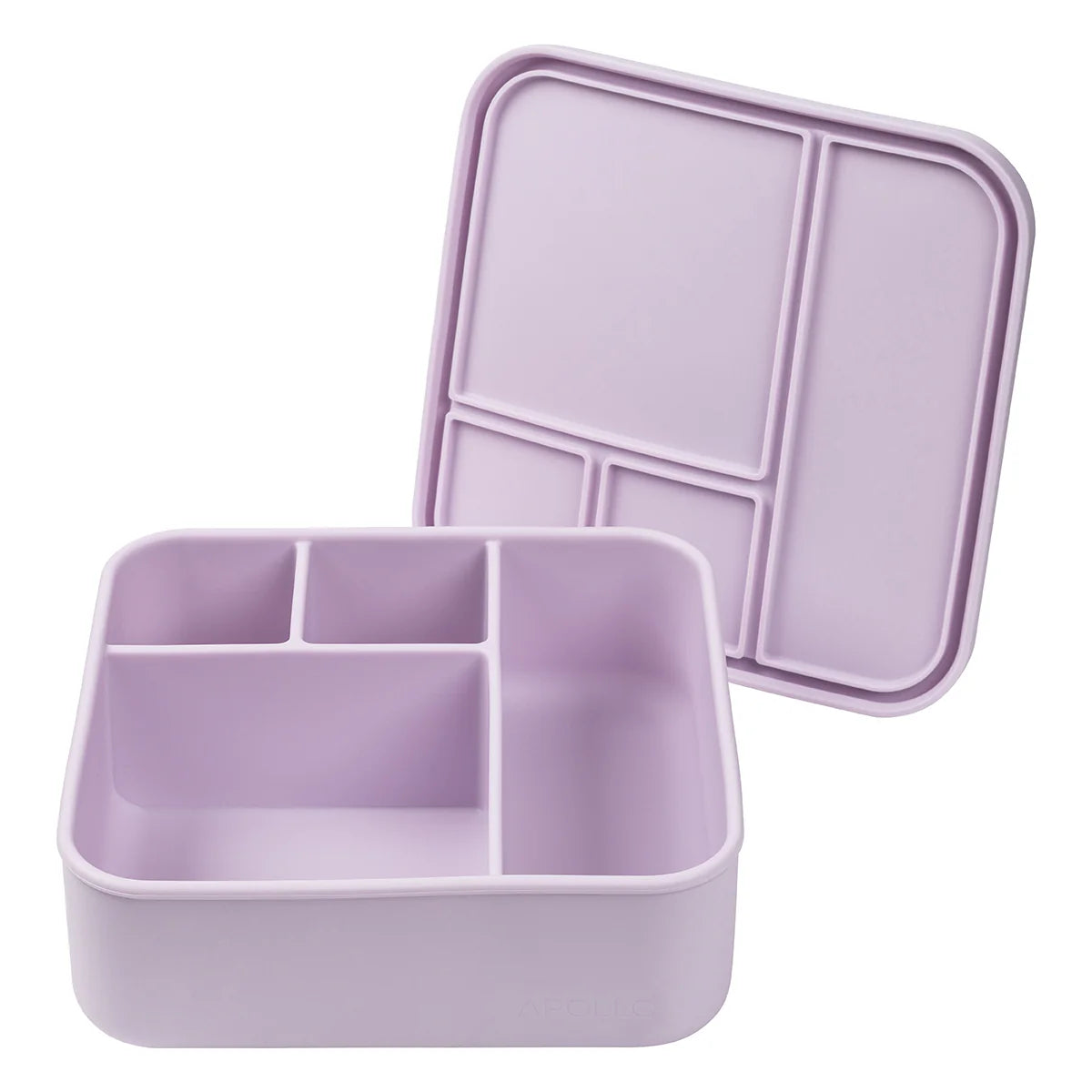Apollo purple silicone bento lunch box with 4 lunch box compartments