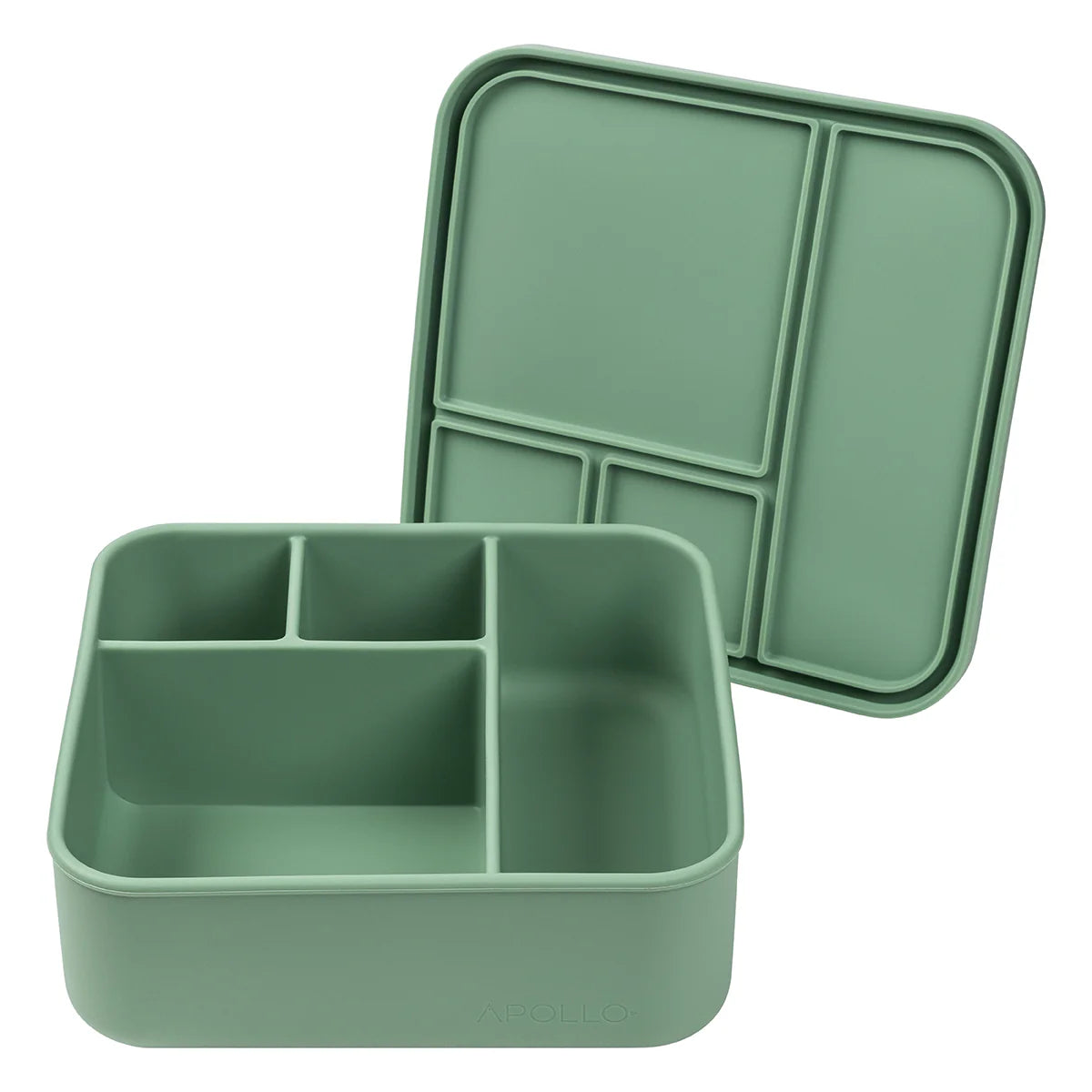 Apollo kids sage bento lunch box with 4 lunch box compartments