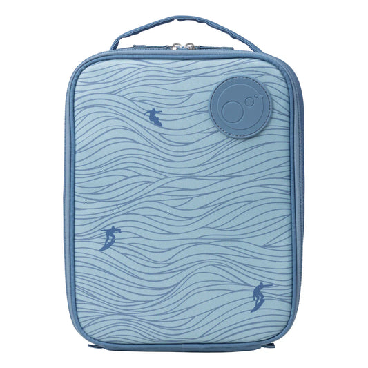 bbox flexi insulated lunch bag in surfs up blue with flexible sides