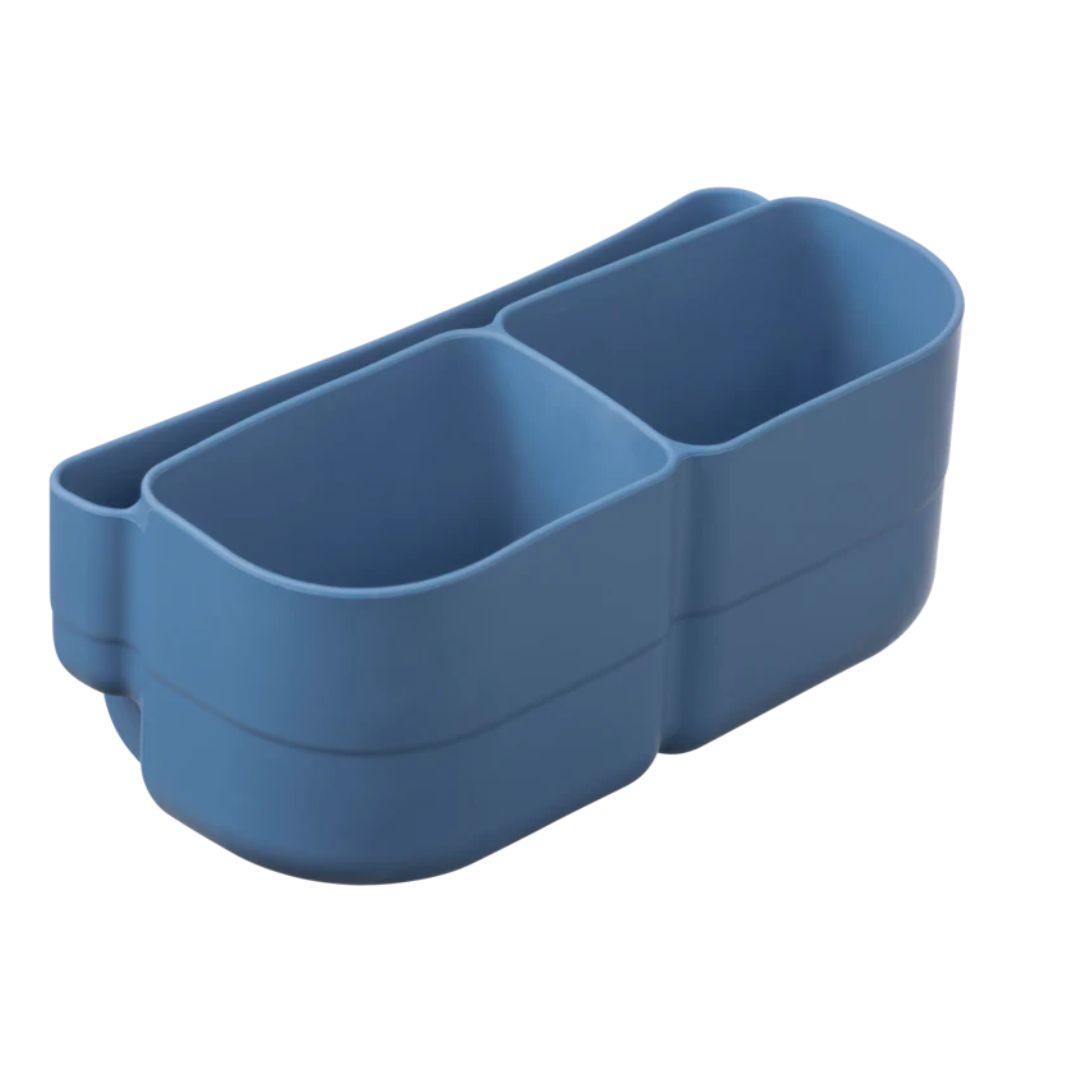 b.box Silicone Bento Tray : MINI - Ocean Blue plastic compartmentalized container on a white background