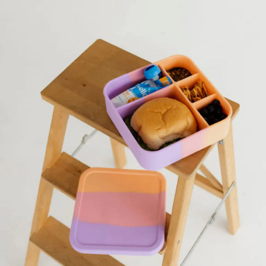 Paddlepop Big Bento silicone lunch box with leakproof sections and 1.8L capacity.