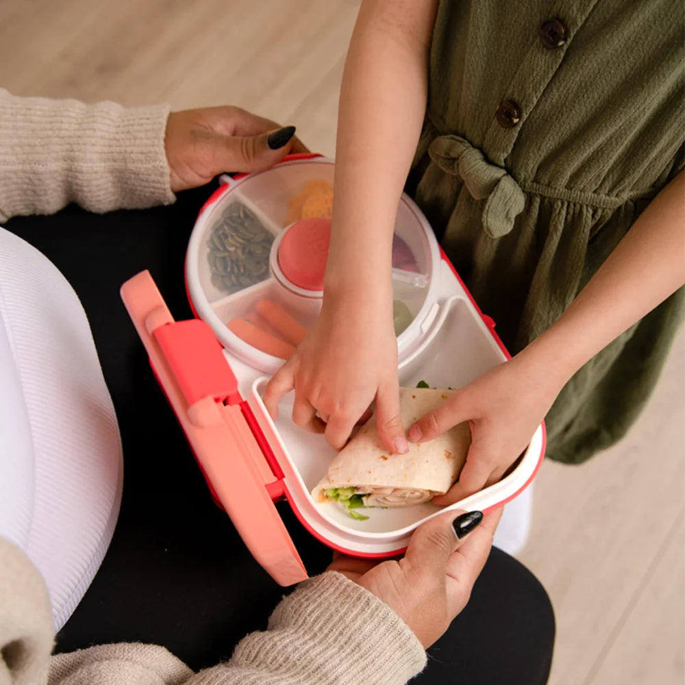GoBe Lunchbox Coral Pink – toddler and mum share school bento lunch box*