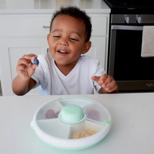 GoBe Original Snack Spinner Mint Green – toddler snack spinner for on‑the‑go snacks