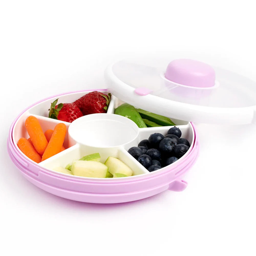 GoBe Original Snack Spinner  Purple – 5‑slot kids snackbox container