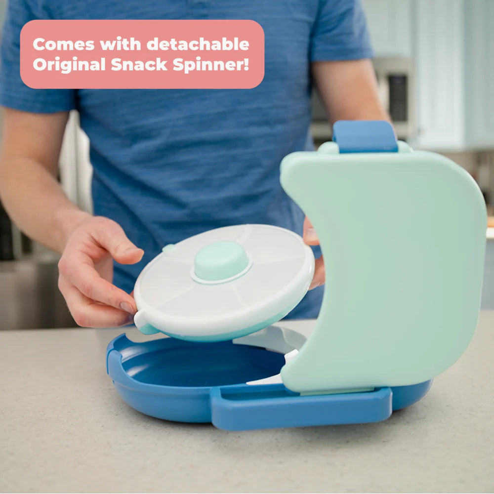GoBe Original Snack Spinner Macaron Blue – portable snack spinner for kids