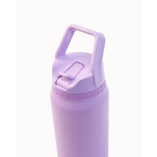 Lilac Montii Co Insulated Sports water bottle with a handle on a white background
