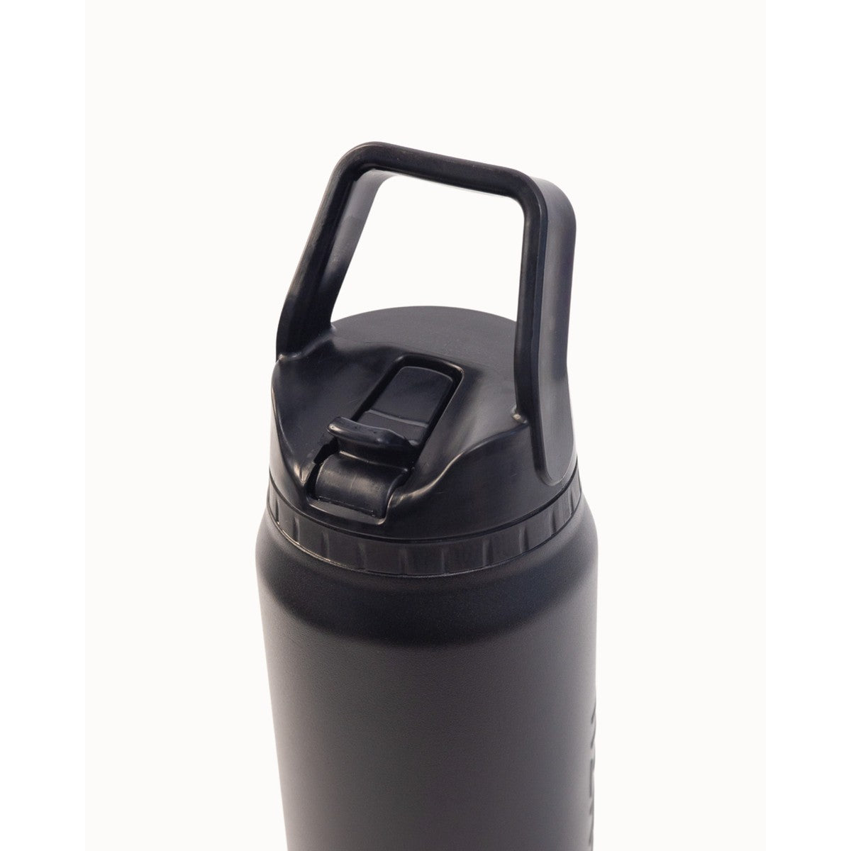Montii Co Black water bottle with a flip lid on a white background