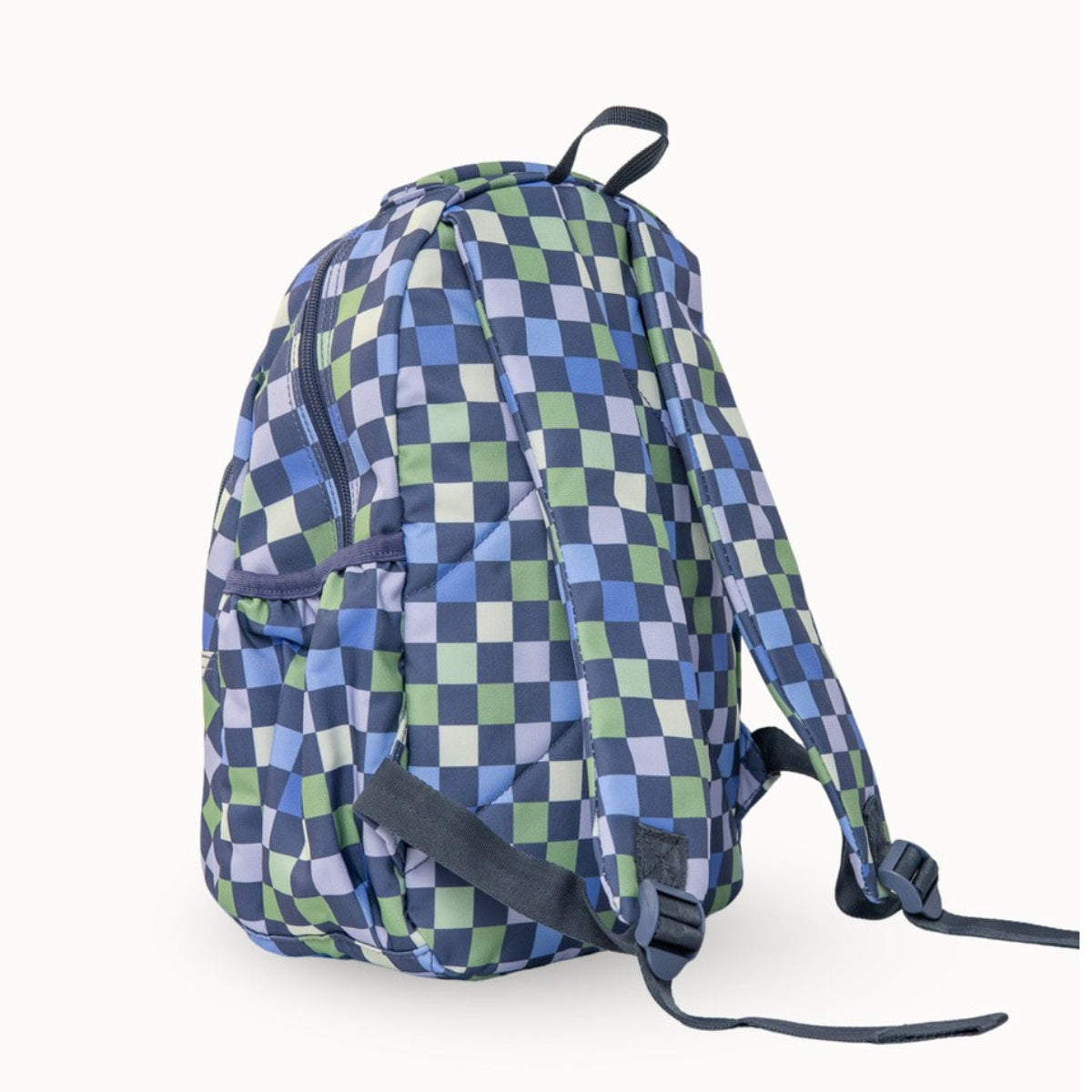 MontiiCo Mini Backpack - Checkmate Plaid patterned backpack on a white background