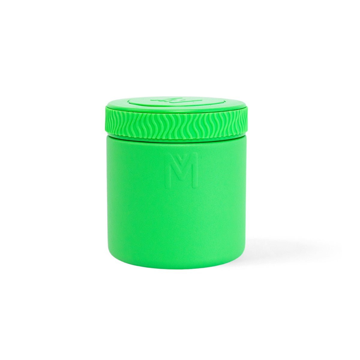 Green Apple Mintiico insulated food container with lid on a white background