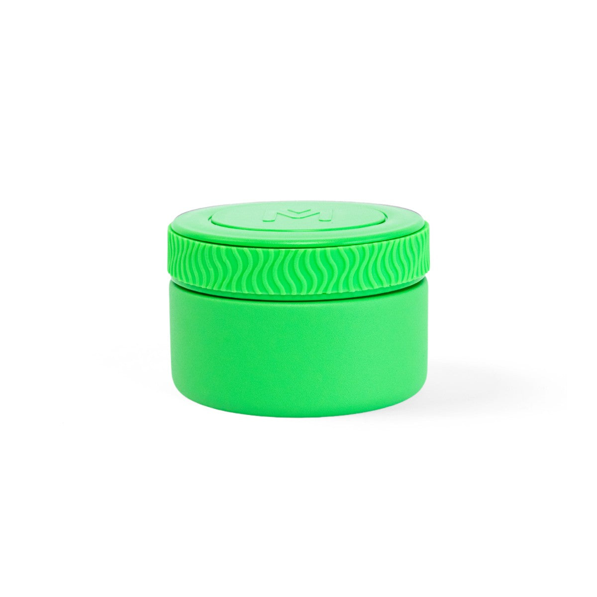 MontiiCo Green insulated food container with lid on a white background