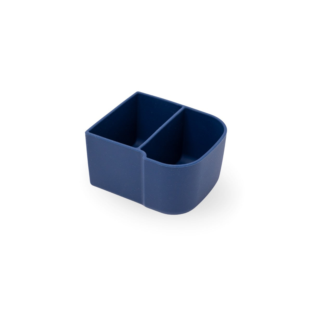 Navy Blue Snack Tray adds extra compartments to the Snack Lunch Box for tidy, separated snacks on a white background