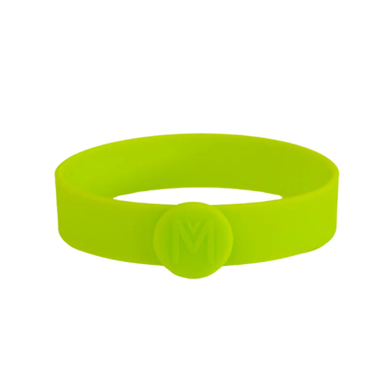 Matcha silicone cutlery band that fits snugly around MontiiCo food jars to hold a fork or spoon.