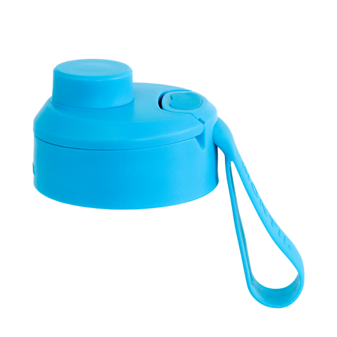 MontiiCo Screw Top Lid in Blue Coastal, a leak‑resistant twist lid for Fusion drink bottles.
