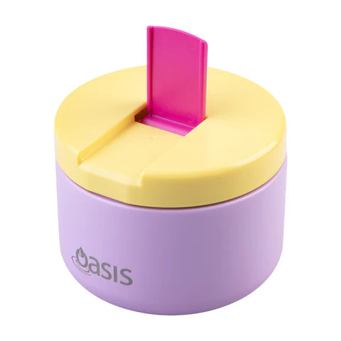 Oasis Kids Insulated Food Jar with Flip Lid 300ml - Bubblegum Pink
