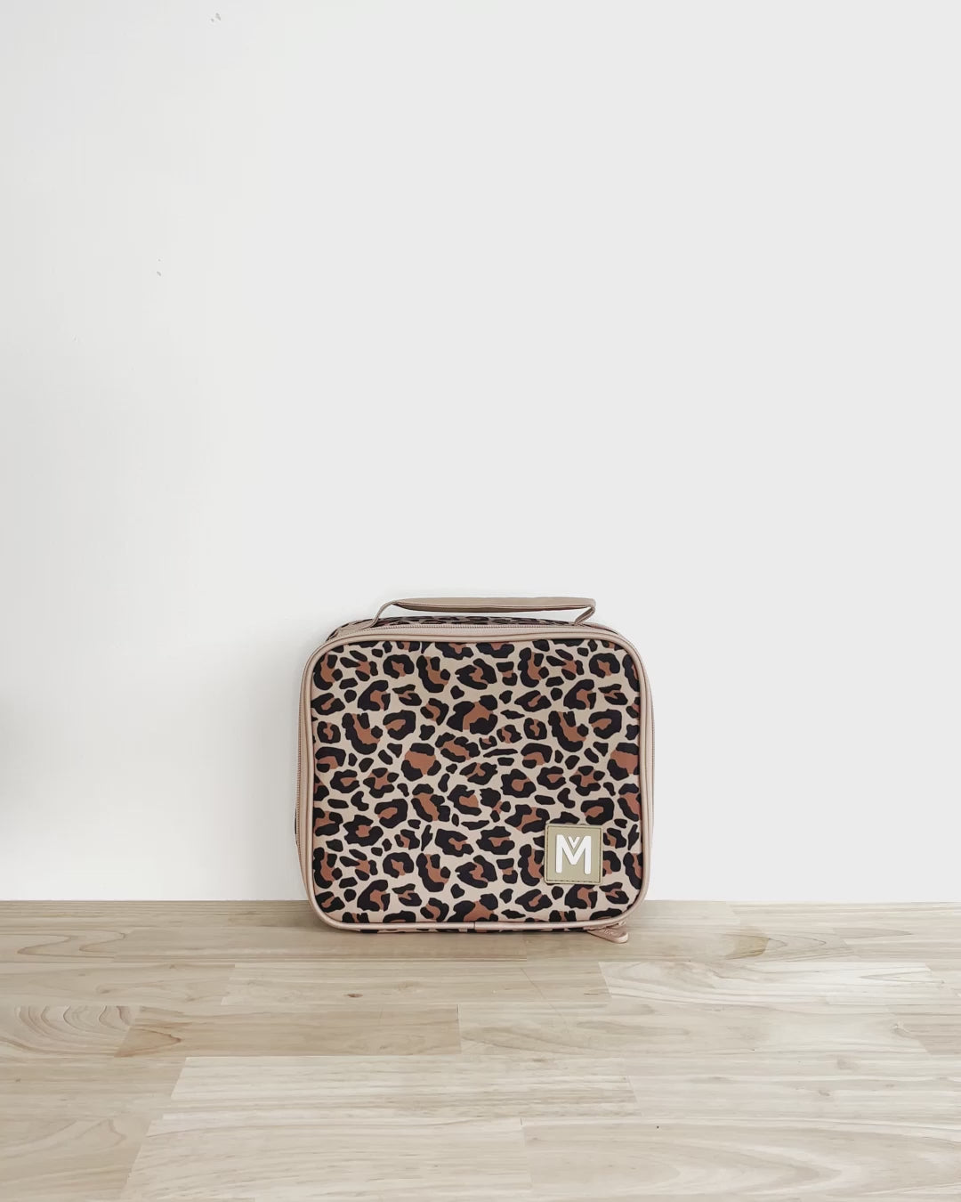 MontiiCo Medium Insulated Lunch Bag in Safari print, durable and water‑resistant kids lunch bag designed to keep food fresh for school