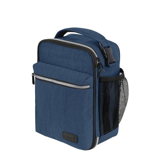 Navy Sachi Explorer insulated lunch bag designed for durability and reliable temperature control.
