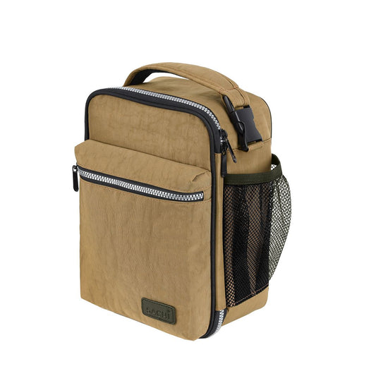 Khaki Sachi Explorer insulated lunch bag with rugged styling and reliable thermal insulation.