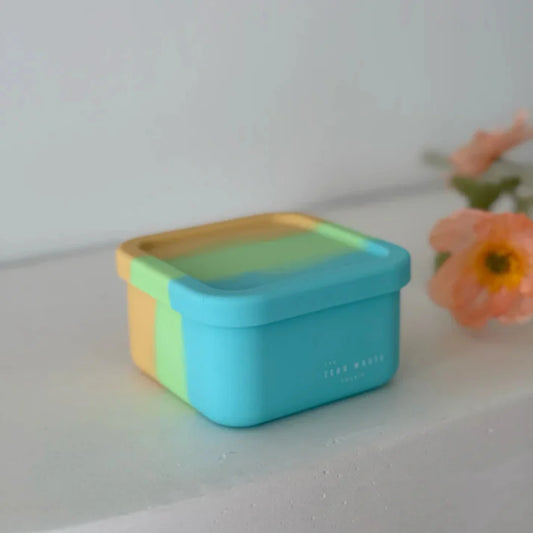 Splice silicone small container with airtight, leakproof seal for snacks and meal prep.