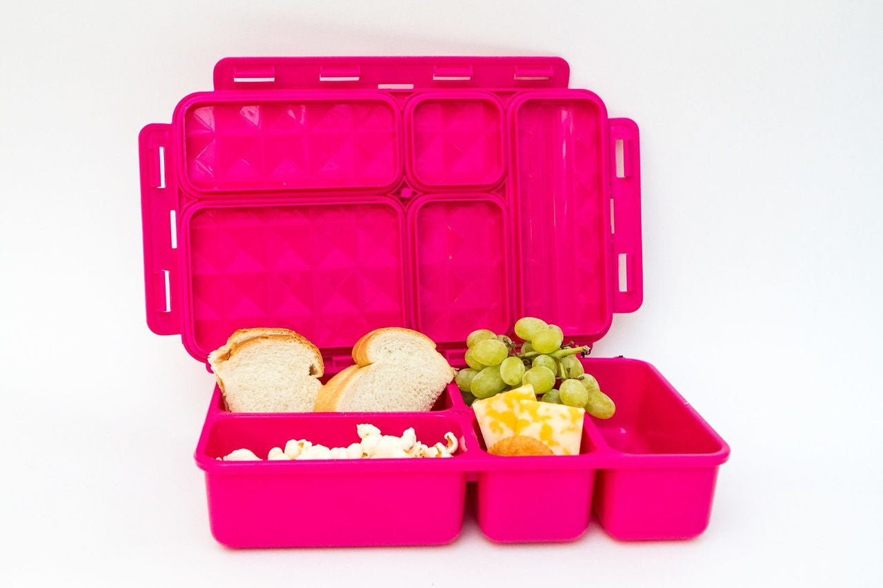 Go Green Lunch Box - Zig Zag with Pink Box - BabyBento