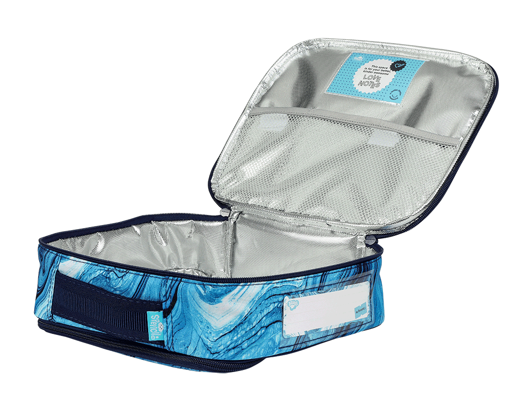 Spencil Insulated Lunch Bag with Chill Pack - Ocean Marble - Baby Bento