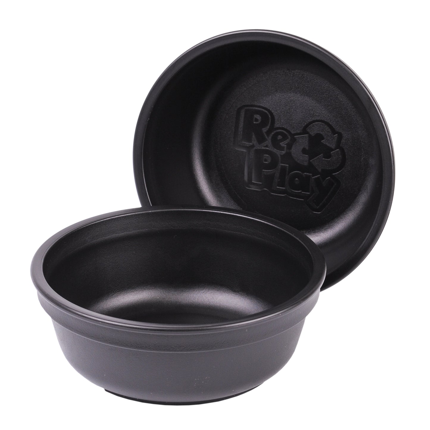 a picture of Re-Play Bowl - Blackon a white background for making mealtime fun and playful