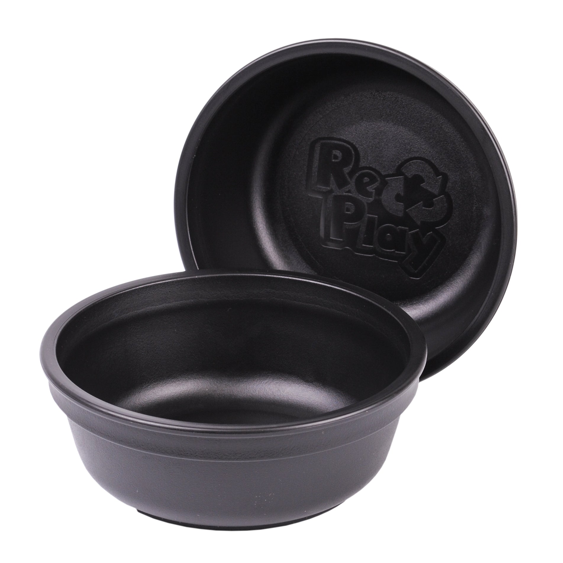 a picture of Re-Play Bowl - Blackon a white background for making mealtime fun and playful