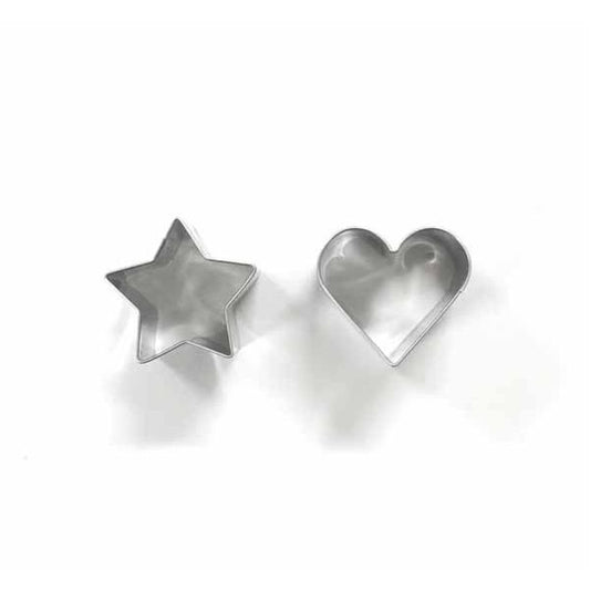 Stainless Steel Mini food Cutter Set - Star/Heat - BabyBento