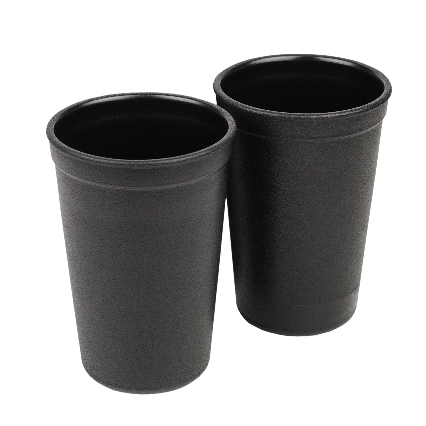 a picture of Re-Play Tumbler - Blackon a white background for making mealtime fun and playful