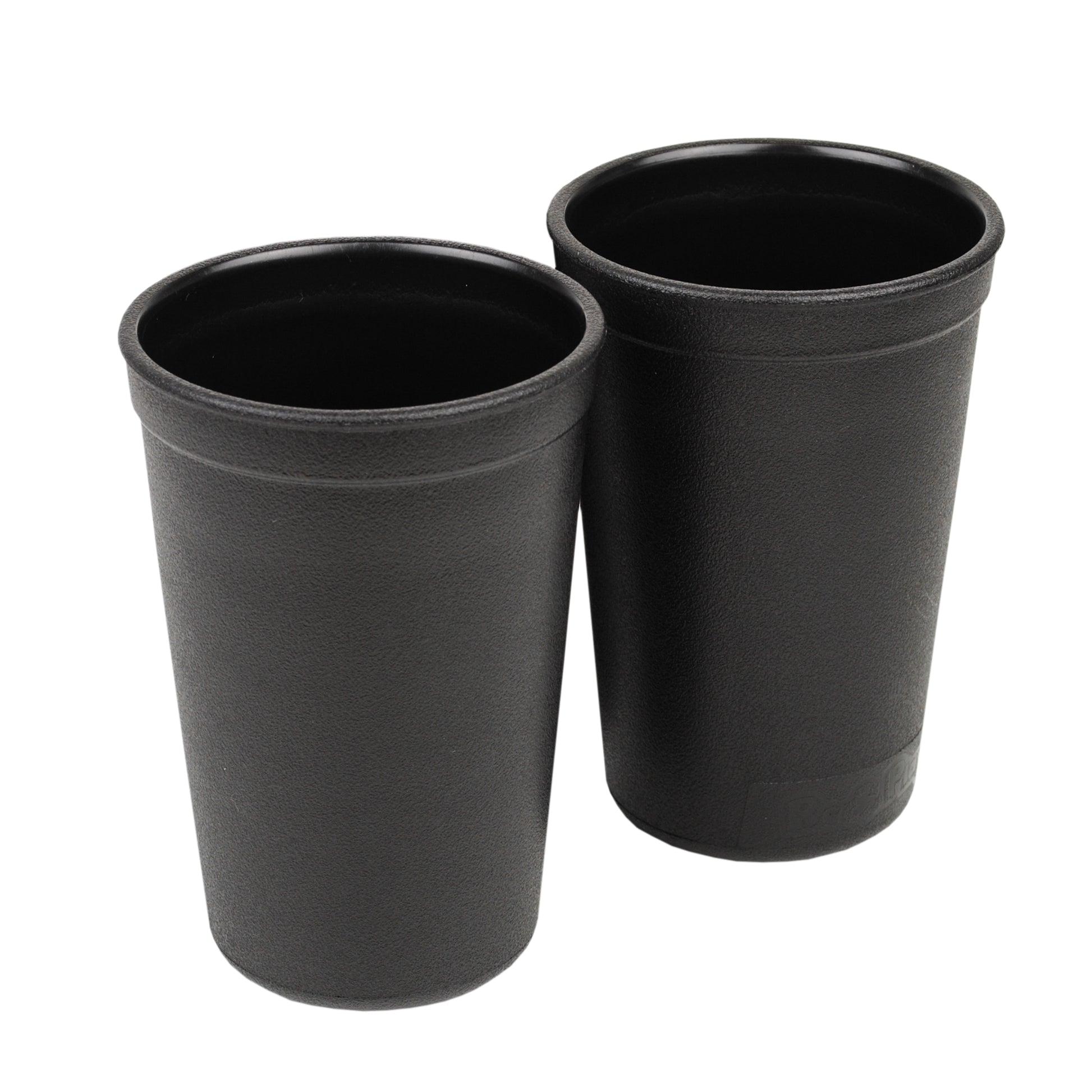 a picture of Re-Play Tumbler - Blackon a white background for making mealtime fun and playful