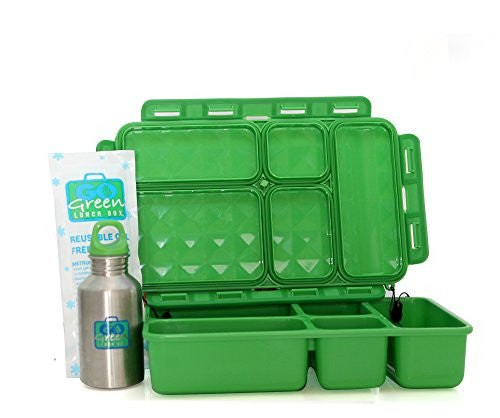 Go Green Lunch Box - Jurassic with Blue Box - BabyBento