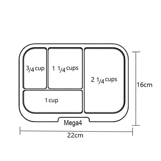 Munchbox - Mega 4 tray - Clear