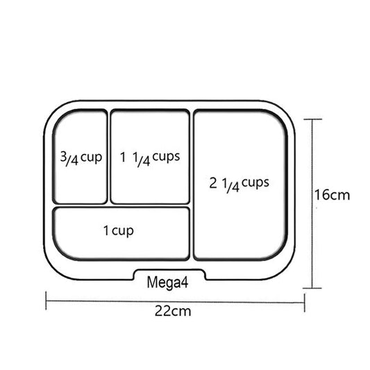 Munchbox - Mega 4 tray - Clear