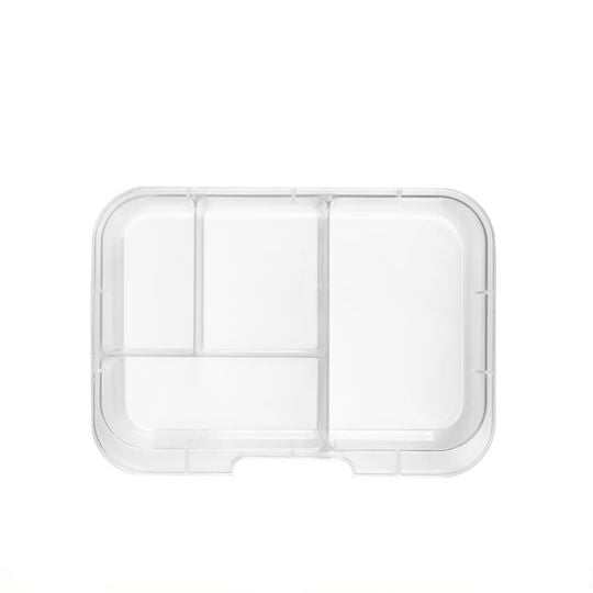 a picture of Munchbox - Mega 4 tray - Clearon a white background for fun school bento style lunches