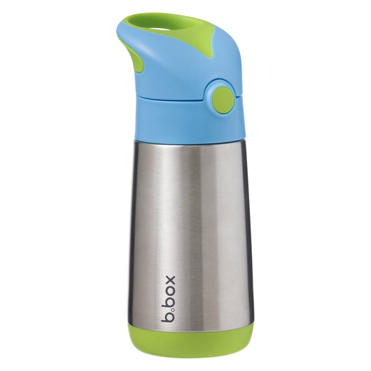 a picture of b.box Insulated Drink Bottle 350ml - Ocean Breezeon a white background for icey cold drinks