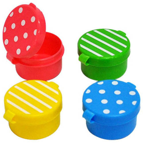 a picture of Condiment and Dip Container 4 Pack - Roundon a white background for fun bento lunches