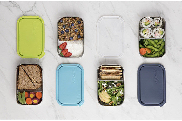 Stainless Steel Rectangle Lunch Box - Sky - PRE ORDER - BabyBento