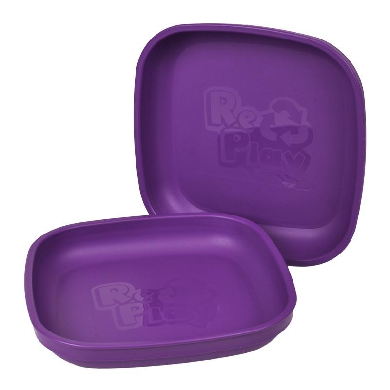a picture of Re-Play Flat Plate - Amethyston a white background for toddlers