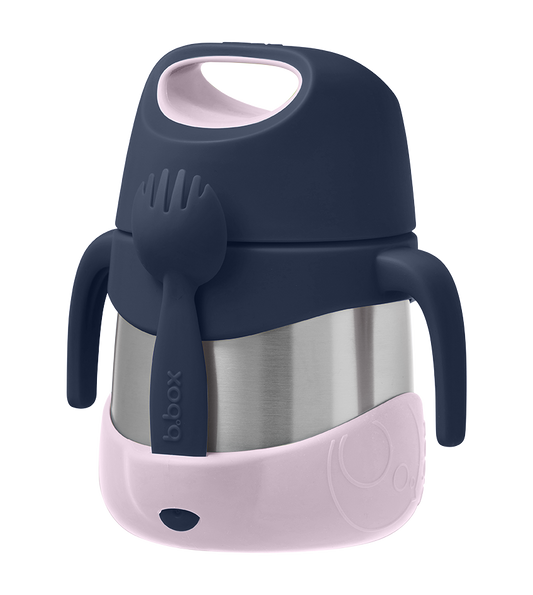 a picture of b.box Insulated Food Jar - Indigo Roseon a white background for fun bento lunches