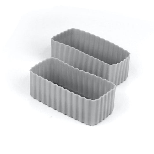 a picture of Bento Cups Rectangle - Greyon a white background for fun bento lunches