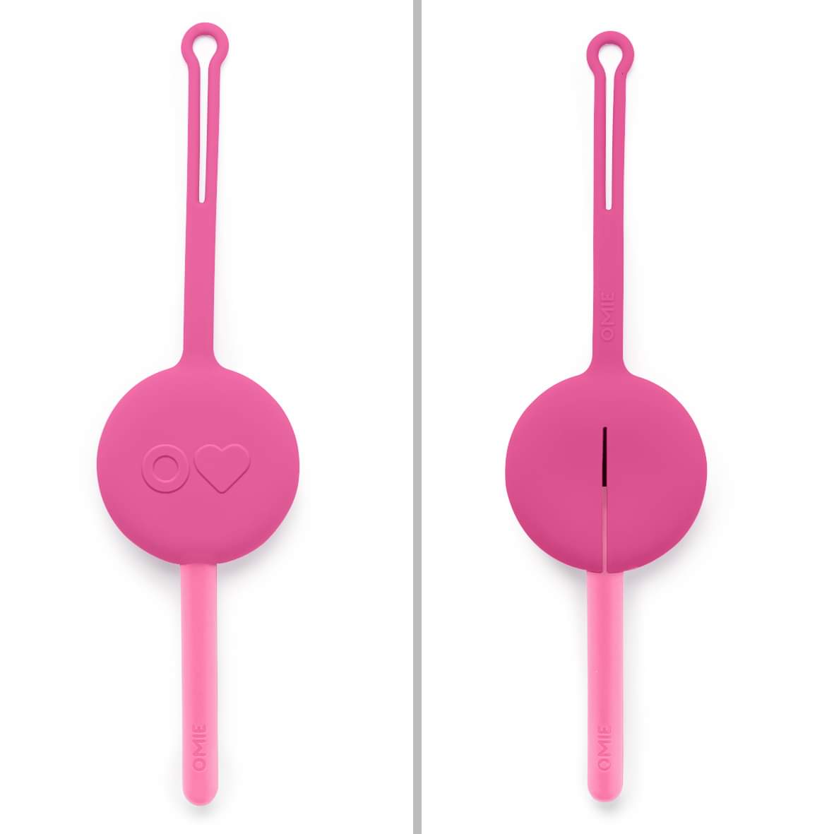 a picture of Omie Cutlery Pod Set - Pinkon a white background for fun bento lunches