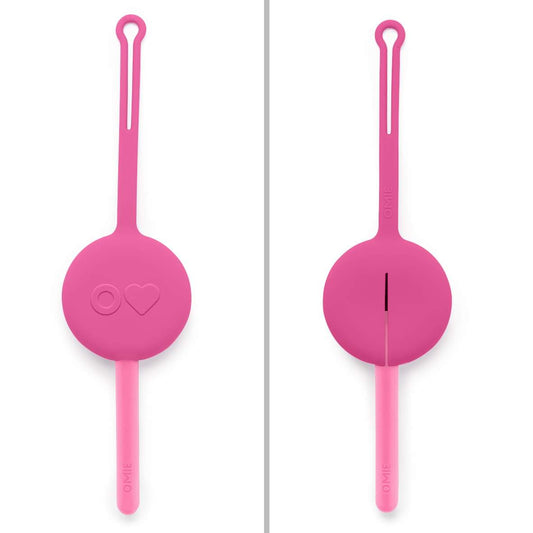 a picture of Omie Cutlery Pod Set - Pinkon a white background for fun bento lunches