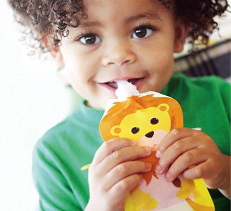 Squooshi Reusable Food Pouch - Large 6 pack - BabyBento