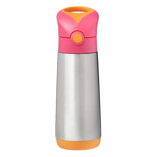 a picture of b.box Insulated Drink Bottle 500ml - Strawberry Shakeon a white background for icey cold drinks