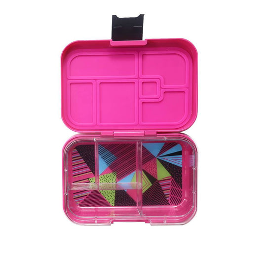 a picture of Munchbox Mega 4 - Fuchsia Tinton a white background for fun school lunches