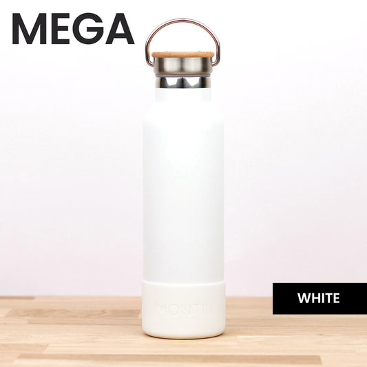 a picture of MontiiCo MEGA Bumper - Whiteon a white background for drink bottles