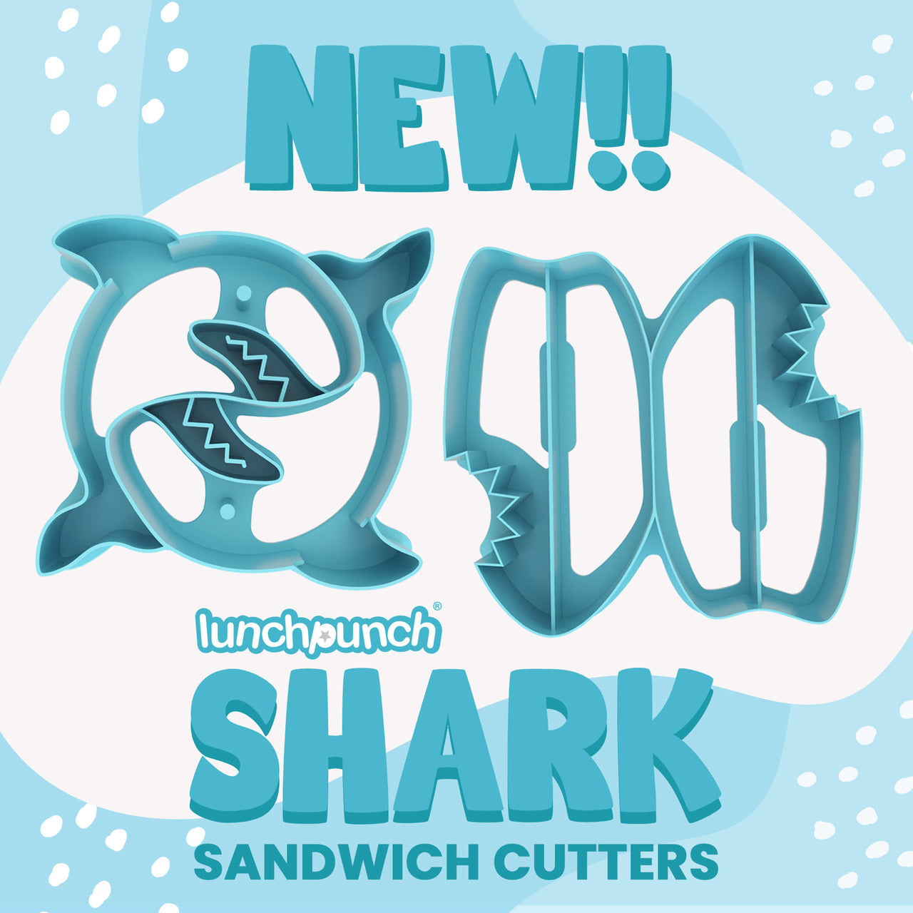 Lunch Punch Sandwich Cutter Pair - SHARKS