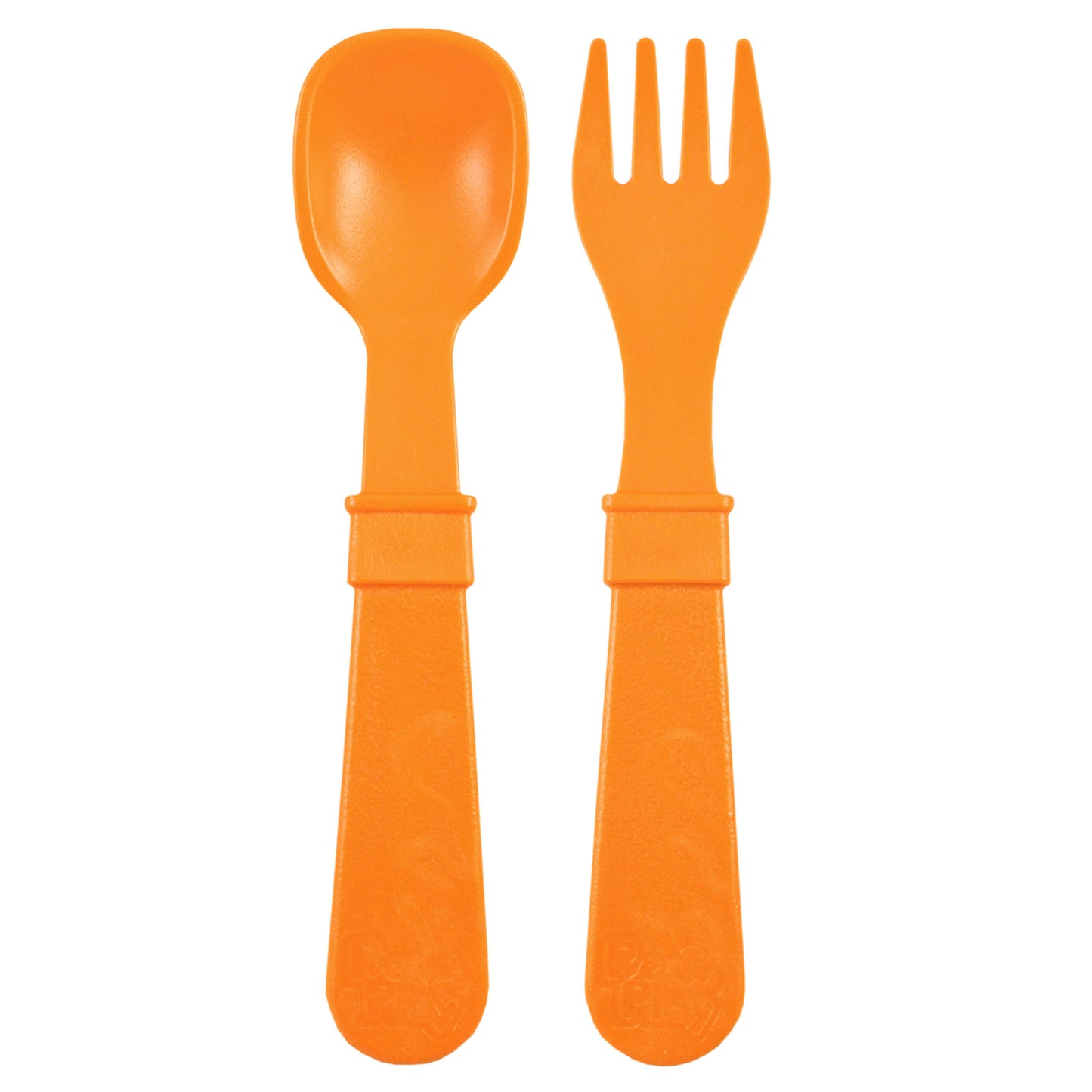 Re-Play Spoon and Folk Set - Orange - BabyBento