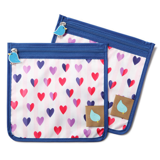 Jaq Jaq Bird Reusable Food Pouch - Love Hearts - BabyBento