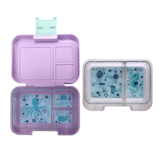 a picture of Munchbox Munchi - Snack Size - Purple Periwinkleon a white background for making mealtime fun and playful