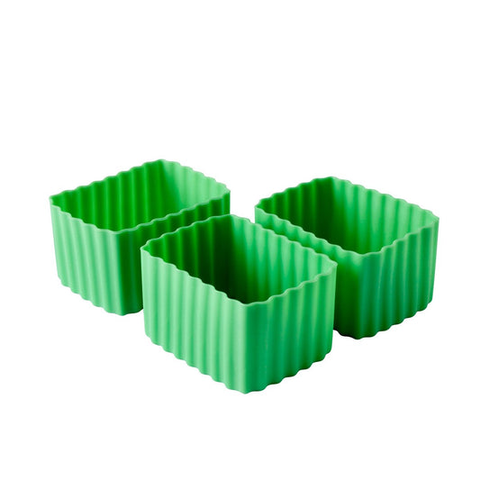 Bento Cups Rectangle Small - Medium Green